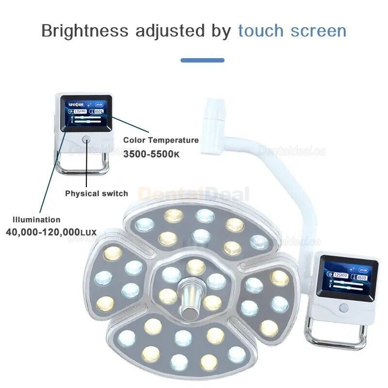 Saab KY-P139-2 Ceiling Mounted Dental Medical Surgical Lamp 64 LEDs Double Heads
